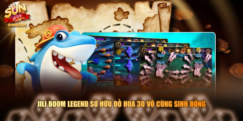 JILI boom legend sở hữu đồ hoạ 3D vô cùng sinh động