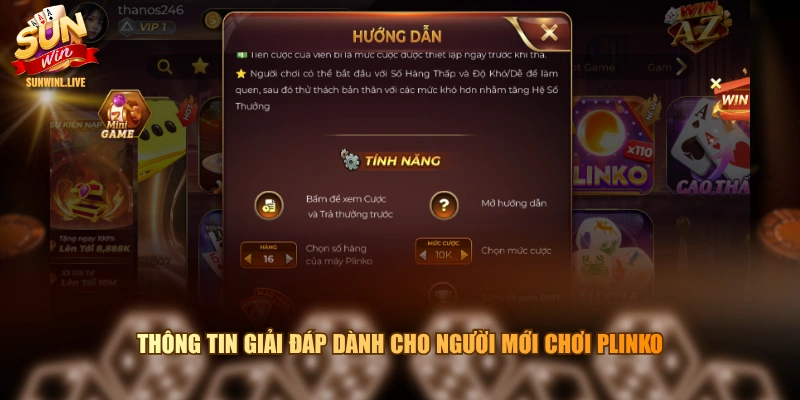 Thông tin giải đáp dành cho người mới chơi Plinko